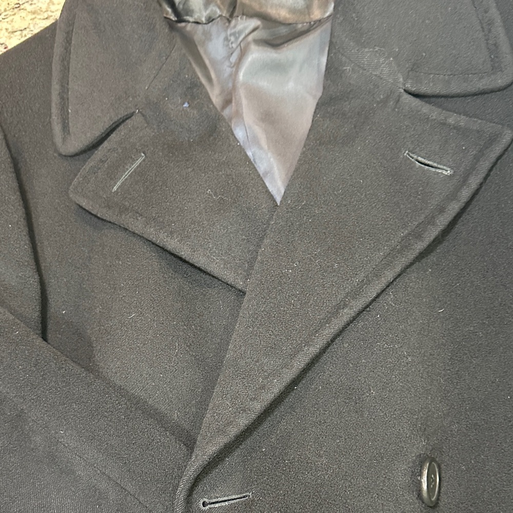 Ralph Lauren Elegant Black Pea Coat Timeless piece